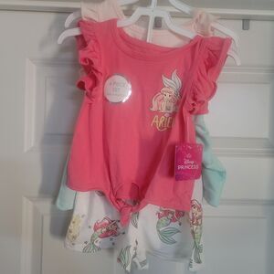 Disney Princess Ariel 4 Piece Mix & Match Outfit Set Little‎ Mermaid NWT